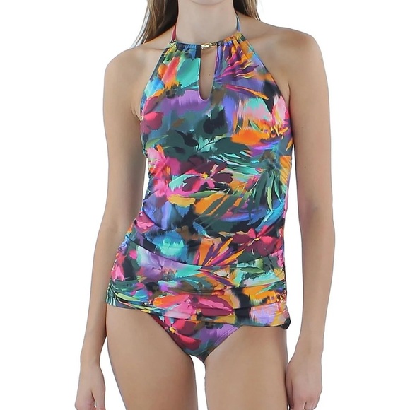 NWT Lauren Ralph Lauren
Women's High-Neck Halter Tankini size 8 - Picture 5 of 11